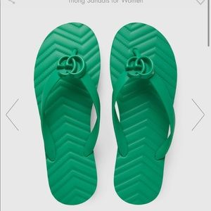 Gucci Chervon Thong Sandal.